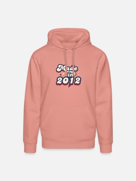 Made in 2012 retro - Stanley/Stella DRUMMER Unisex Organic Hoodie - canyon pink