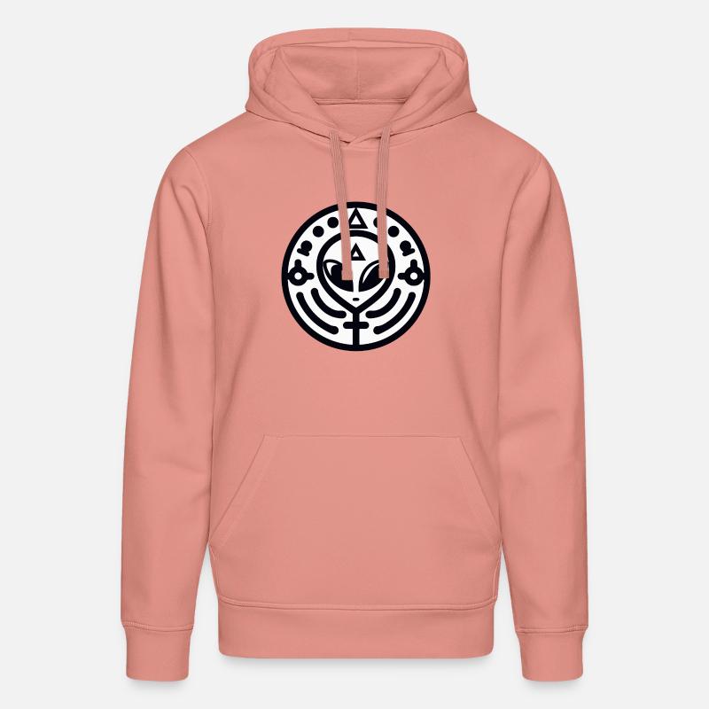 Logo Alien géométrique - Sweat à capuche bio DRUMMER Stanley/Stella Unisexe - rose poudré