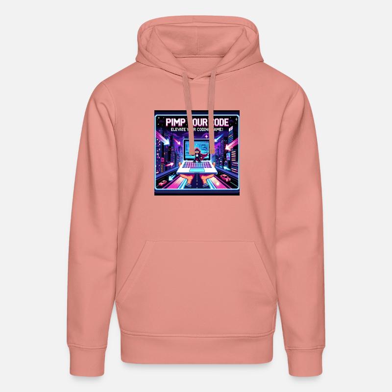 PimpYourCode - Sweat à capuche bio DRUMMER Stanley/Stella Unisexe - rose poudré