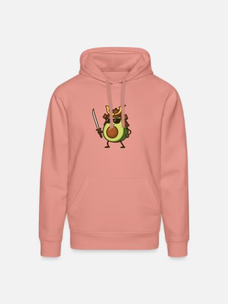 Avocado Samurai - Stanley/Stella DRUMMER Unisex Organic Hoodie - canyon pink