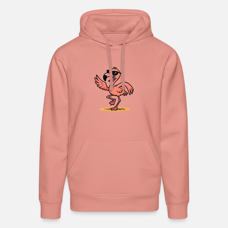 Flamant rose Danse comique - Sweat à capuche bio DRUMMER Stanley/Stella Unisexe - rose poudré
