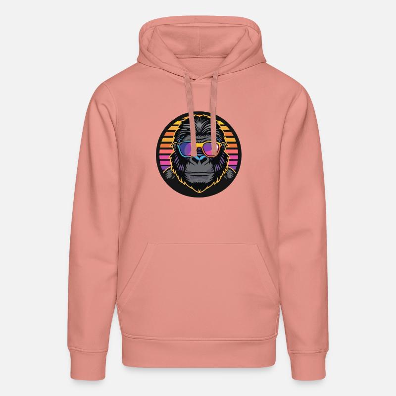 Gorille Bande Dessinée Cool - Sweat à capuche bio DRUMMER Stanley/Stella Unisexe - rose poudré
