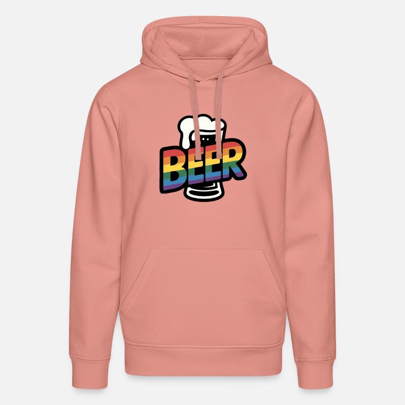 Queer Beer - Cool Beer Logo - Sweat à capuche bio DRUMMER Stanley/Stella Unisexe - rose poudré