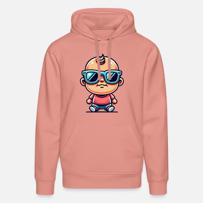 Bébé Bande Dessinée Garçon - Sweat à capuche bio DRUMMER Stanley/Stella Unisexe - rose poudré