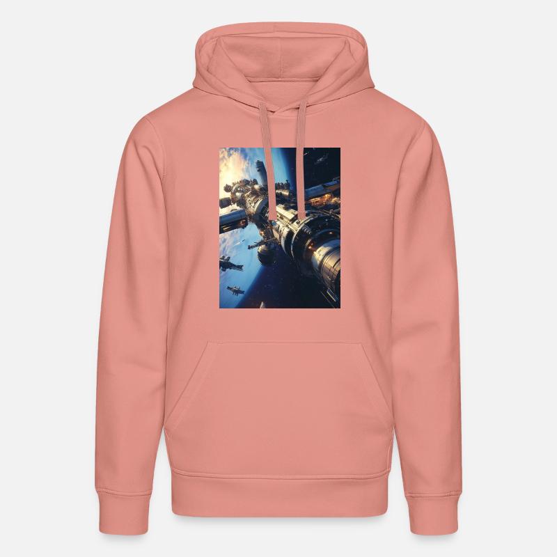 Perdu dans l’espace 1 3 - Sweat à capuche bio DRUMMER Stanley/Stella Unisexe - rose poudré