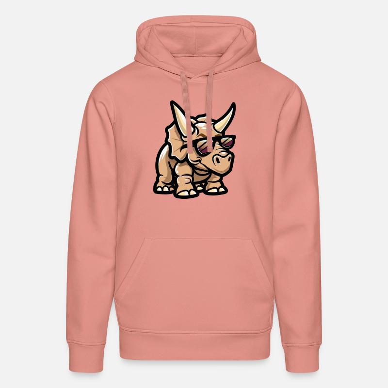 Dinosaurier triceratops Comic Cool - Stanley/Stella Unisex Bio-Hoodie DRUMMER  - Altrosa