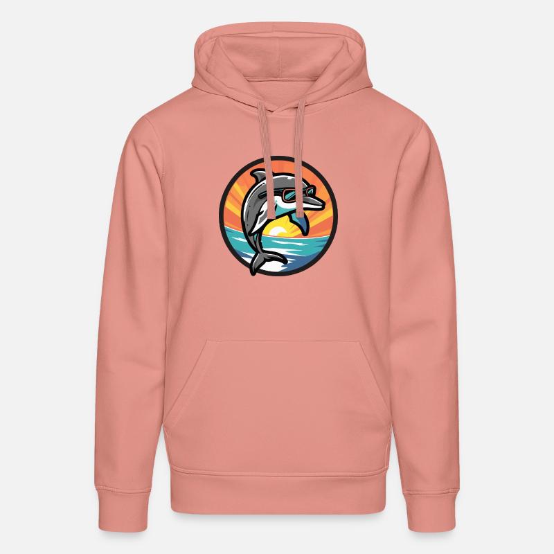 Bande dessinée Dolphin Cool - Sweat à capuche bio DRUMMER Stanley/Stella Unisexe - rose poudré