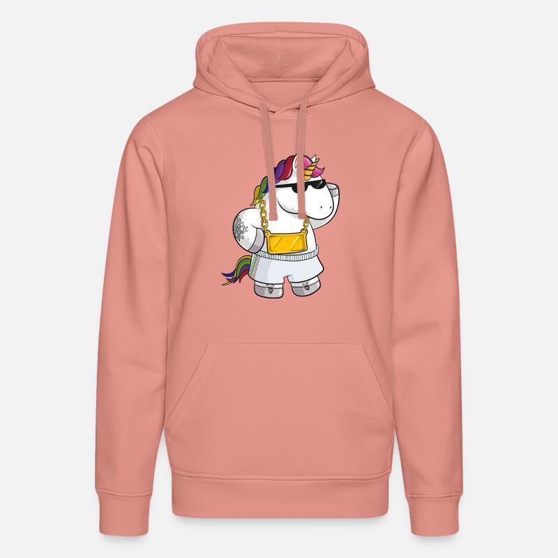 Unique Comic Einhorn - Stanley/Stella Unisex Bio-Hoodie DRUMMER  - Altrosa