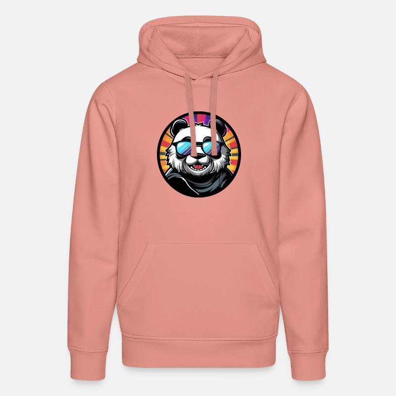 Panda Bande Dessinée Cool - Sweat à capuche bio DRUMMER Stanley/Stella Unisexe - rose poudré