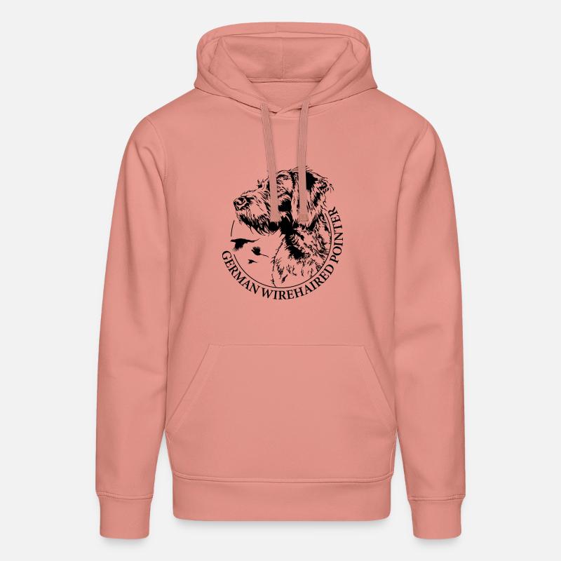 German Wirehaired Pointer Jagdhunde Wilsigns - Stanley/Stella Unisex Bio-Hoodie DRUMMER  - Altrosa