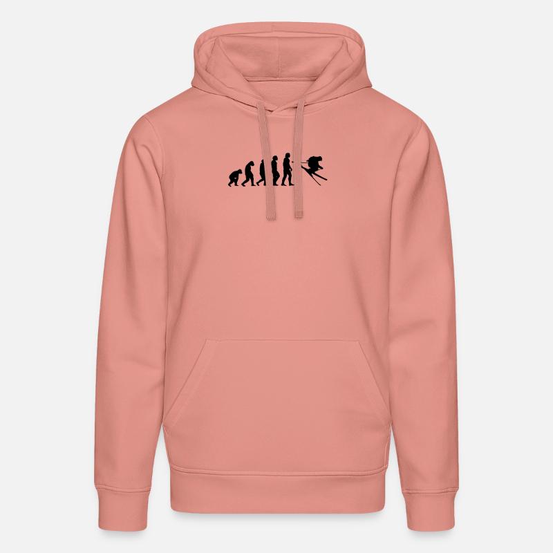 Tshirt Ski Evolution - Sweat à capuche bio DRUMMER Stanley/Stella Unisexe - rose poudré