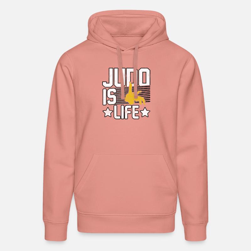 Le judo, c’est la vie - Sweat à capuche bio DRUMMER Stanley/Stella Unisexe - rose poudré