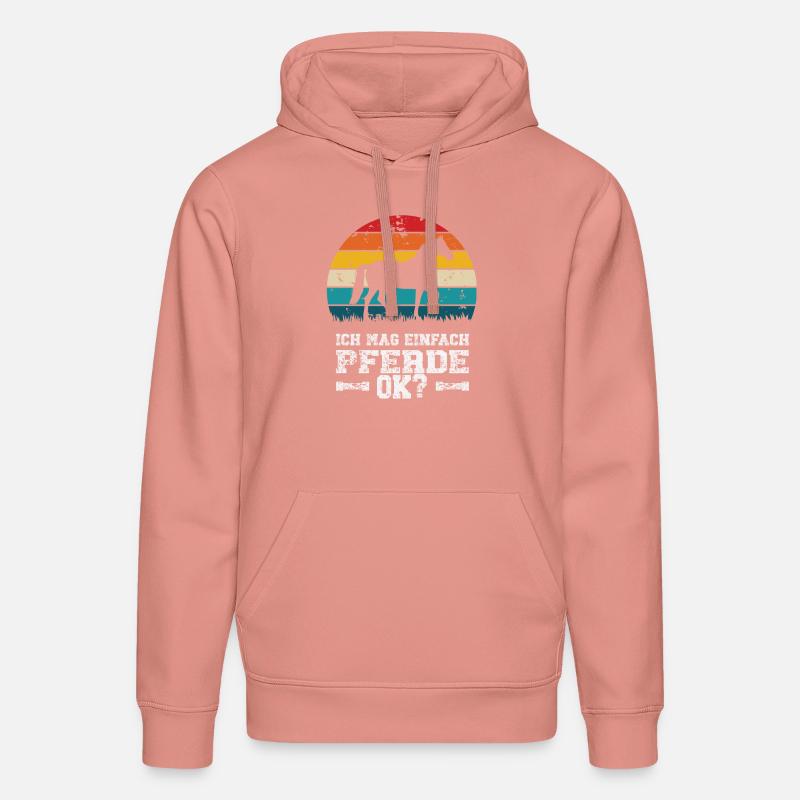 J’aime les chevaux - Sweat à capuche bio DRUMMER Stanley/Stella Unisexe - rose poudré