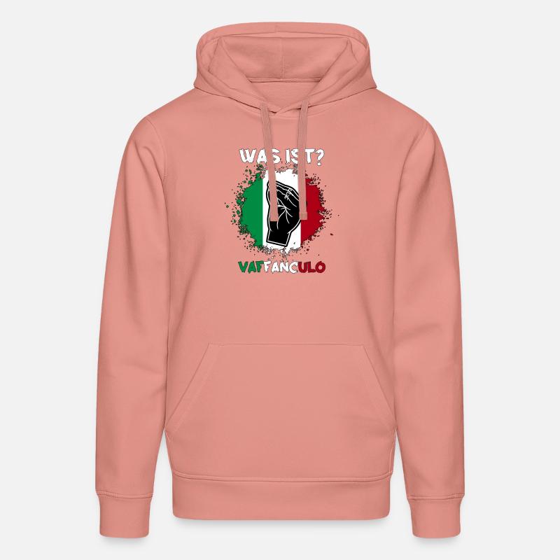 Italie Vaffanculo italien - Sweat à capuche bio DRUMMER Stanley/Stella Unisexe - rose poudré
