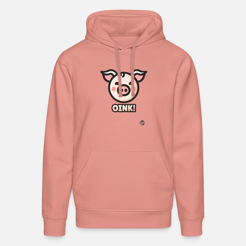 Petit cochon le cochon Oink - Sweat à capuche bio DRUMMER Stanley/Stella Unisexe - rose poudré