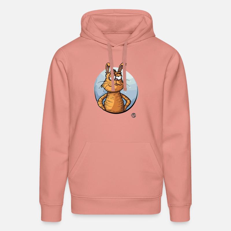Lapin de dessin animé cool - Sweat à capuche bio DRUMMER Stanley/Stella Unisexe - rose poudré