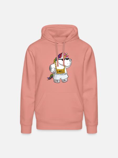 Unique Comic Einhorn - Stanley/Stella Unisex Bio-Hoodie DRUMMER - Altrosa