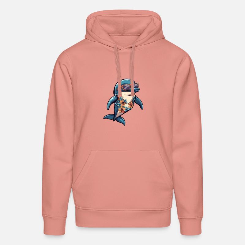 Dauphin Funny Summer - Sweat à capuche bio DRUMMER Stanley/Stella Unisexe - rose poudré