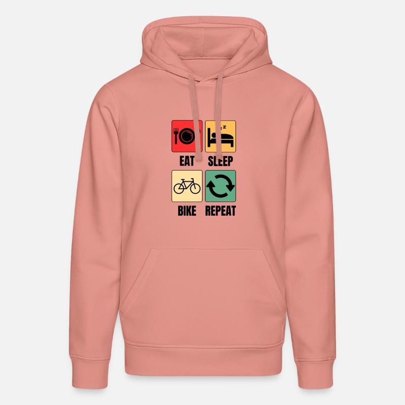 Drôle de vélo Dicton Cyclisme - Sweat à capuche bio DRUMMER Stanley/Stella Unisexe - rose poudré