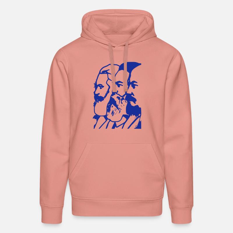 marx / frans / lénine - Sweat à capuche bio DRUMMER Stanley/Stella Unisexe - rose poudré