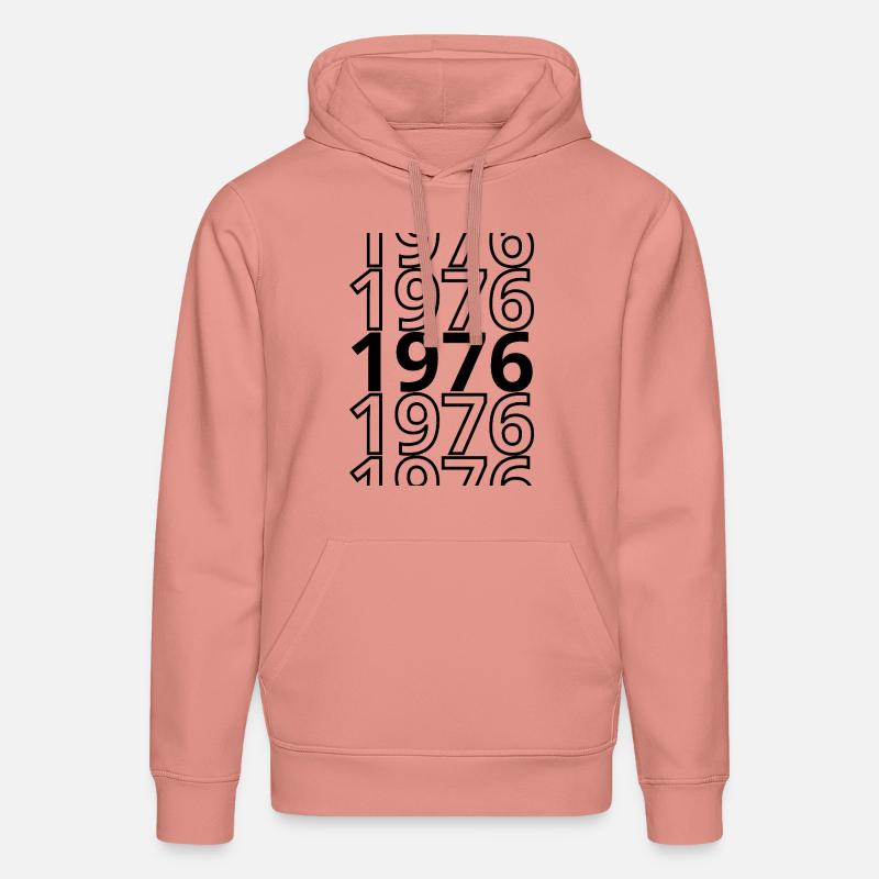 1976 1976 1976 - Sweat à capuche bio DRUMMER Stanley/Stella Unisexe - rose poudré