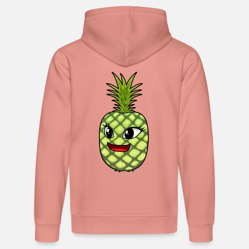Fruit Renards Fruit Été Ananas - Sweat à capuche bio DRUMMER Stanley/Stella Unisexe - rose poudré