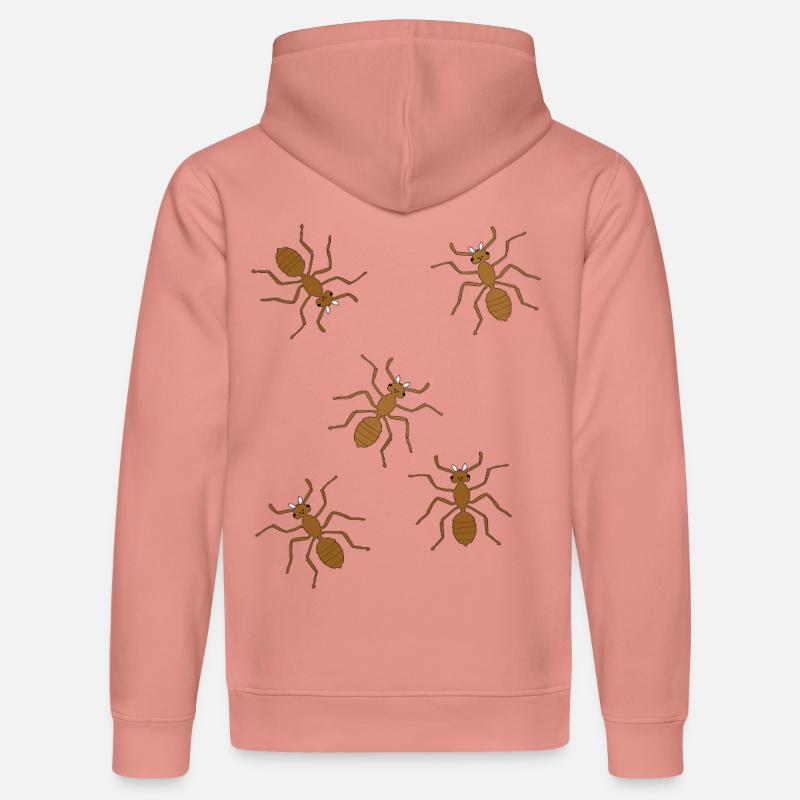 fourmis insectes insecte fourmi - Sweat à capuche bio DRUMMER Stanley/Stella Unisexe - rose poudré