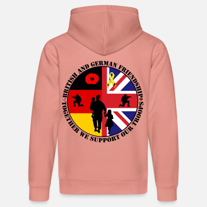 german_british_friedship - Sweat à capuche bio DRUMMER Stanley/Stella Unisexe - rose poudré
