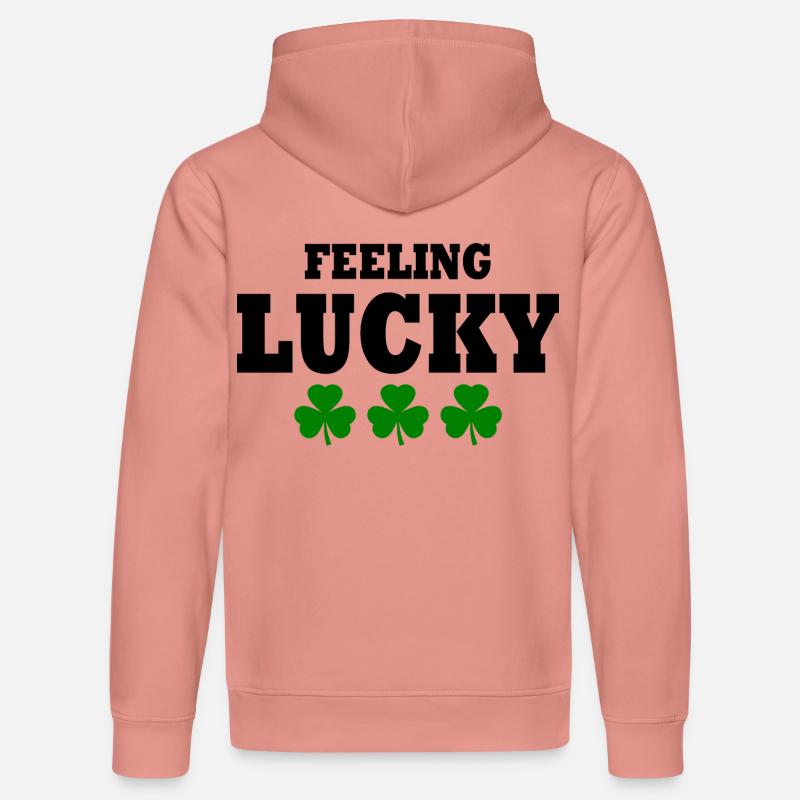 feeling lucky - Sweat à capuche bio DRUMMER Stanley/Stella Unisexe - rose poudré