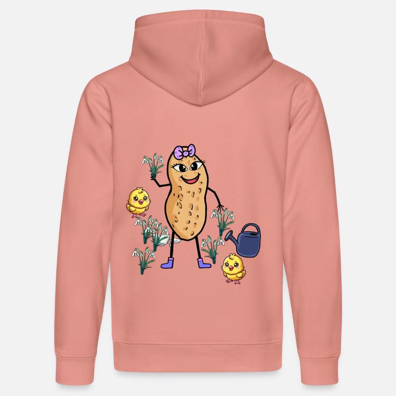 Peanut Spring Easter Chick Snowdrop - Stanley/Stella DRUMMER Unisex Organic Hoodie - canyon pink