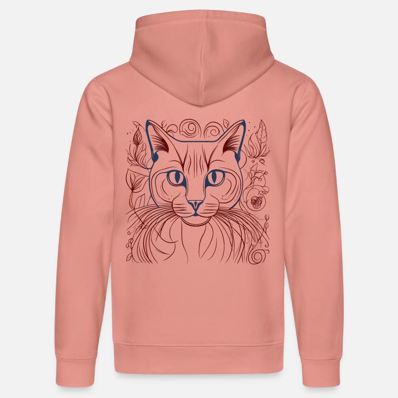 Chat Chat Tigre - Sweat à capuche bio DRUMMER Stanley/Stella Unisexe - rose poudré
