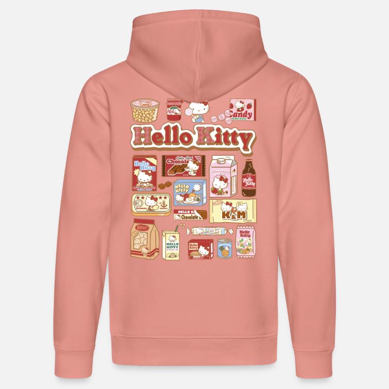 Collage de bocadillos de Hello Kitty - Sudadera con capucha ecológica unisex DRUMMER de Stanley/Stella - malva