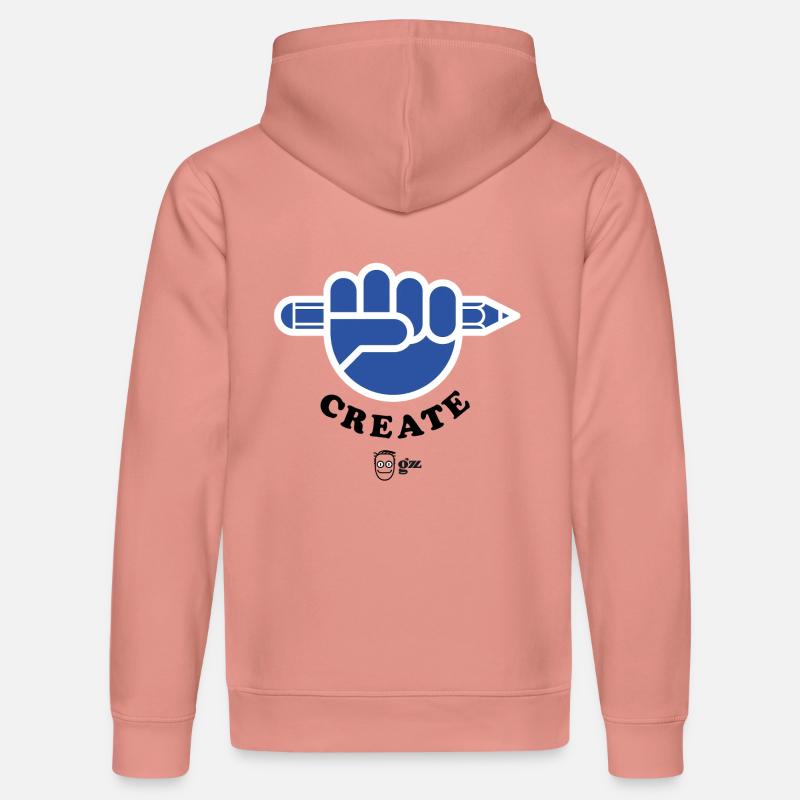 Create ! Dos - Sweat à capuche bio DRUMMER Stanley/Stella Unisexe - rose poudré