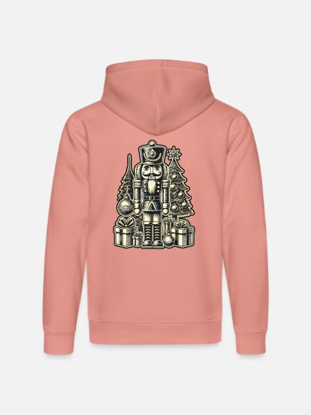 Christmas Nutcracker with Christmas Tree - Stanley/Stella DRUMMER Unisex Organic Hoodie - canyon pink