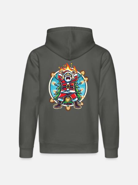 Santa Claus Electrocution Chaos Disaster - Stanley/Stella DRUMMER Unisex Organic Hoodie - canyon pink