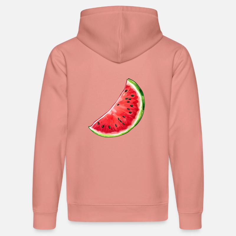 Pastèque, Melon, Fruit, Été, Sucré - Sweat à capuche bio DRUMMER Stanley/Stella Unisexe - rose poudré