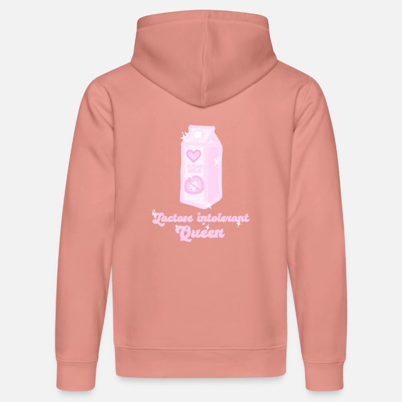 La reine de l'intolérance au lactose - Sweat à capuche bio DRUMMER Stanley/Stella Unisexe - rose poudré