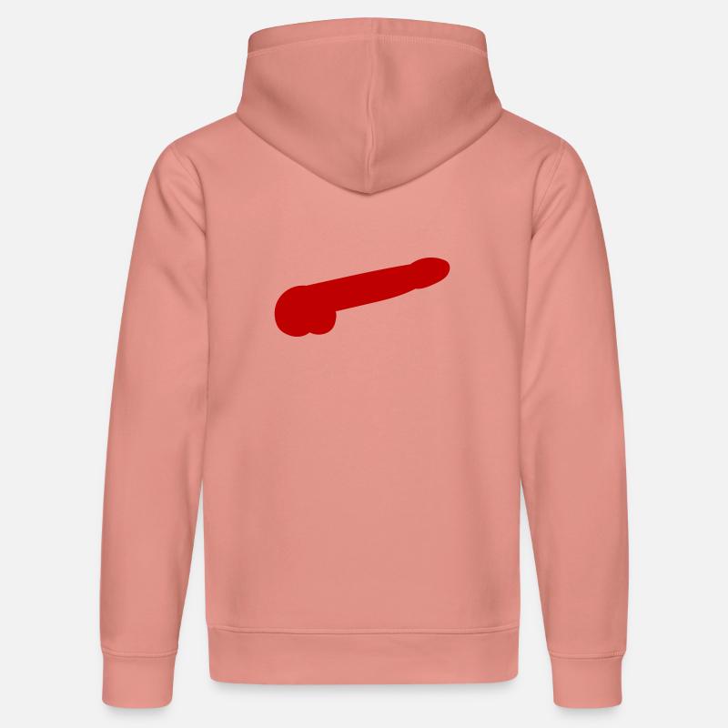 Silhouette de pénis - Sweat à capuche bio DRUMMER Stanley/Stella Unisexe - rose poudré