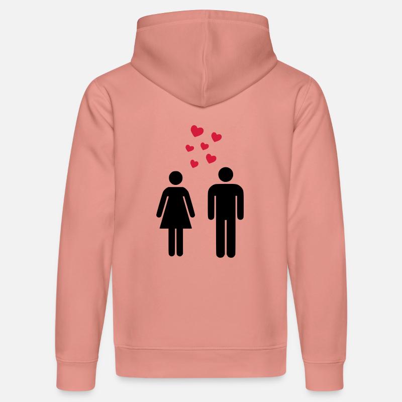 amoureux - Sweat à capuche bio DRUMMER Stanley/Stella Unisexe - rose poudré