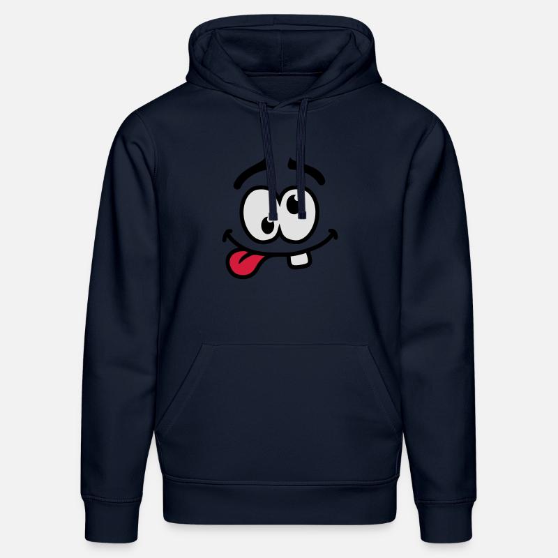 Crazy Smiley Face - Stanley/Stella Unisex Bio-Hoodie DRUMMER - French Navy