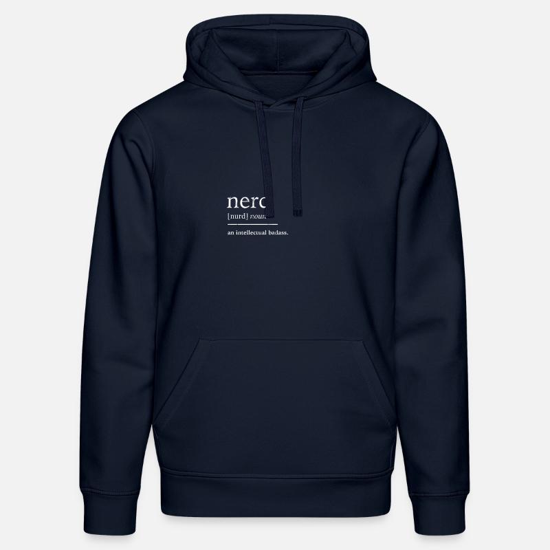 Nerd nerd - Sweat à capuche bio DRUMMER Stanley/Stella Unisexe - bleu marine