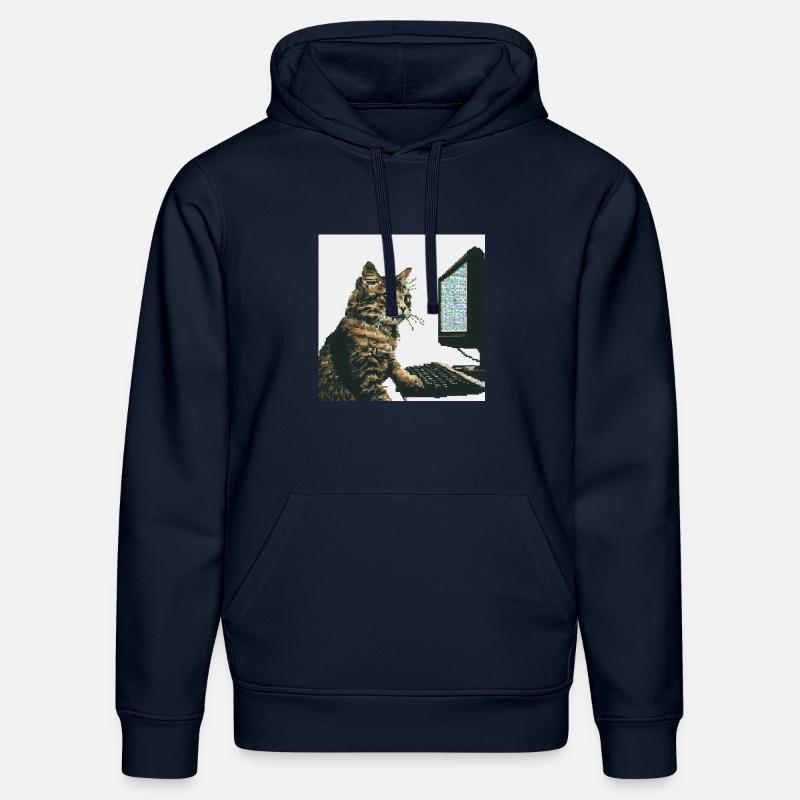 Pixelhackercat - Stanley/Stella Unisex Bio-Hoodie DRUMMER  - French Navy