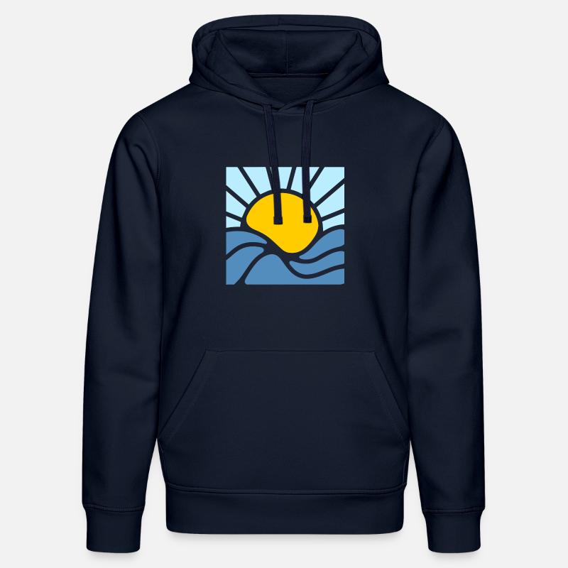 Soleil, été et mer - Sweat à capuche bio DRUMMER Stanley/Stella Unisexe - bleu marine