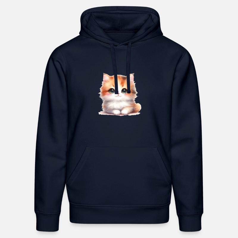 Chat mignon - Sweat à capuche bio DRUMMER Stanley/Stella Unisexe - bleu marine