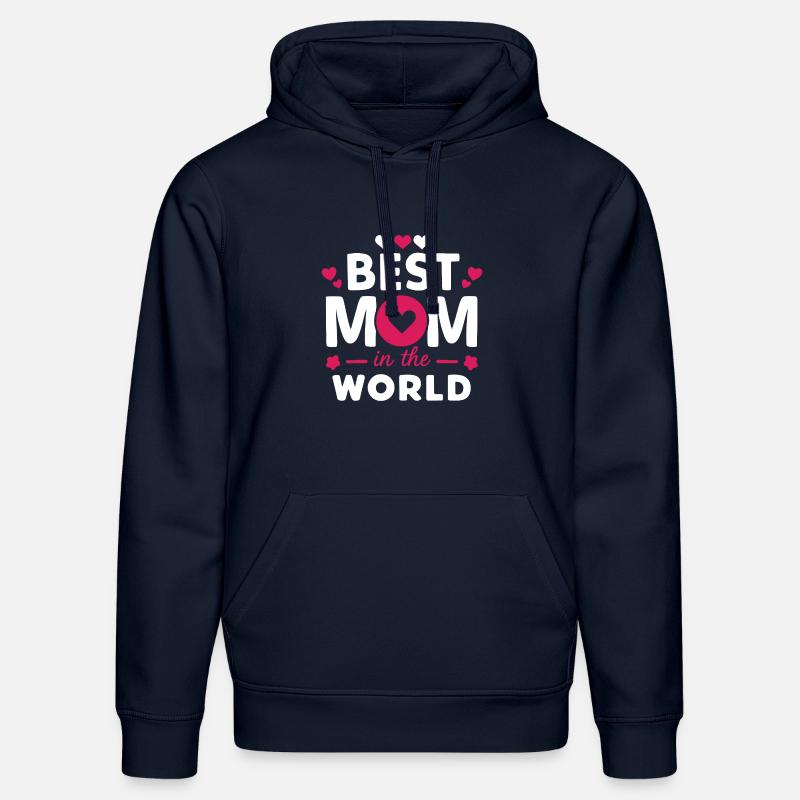 Meilleure maman du monde - Sweat à capuche bio DRUMMER Stanley/Stella Unisexe - bleu marine