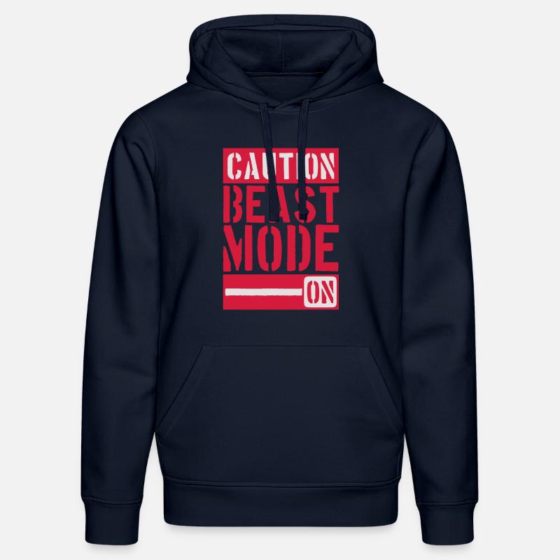 Caution Beast Mode On - Stanley/Stella Unisex Bio-Hoodie DRUMMER  - French Navy