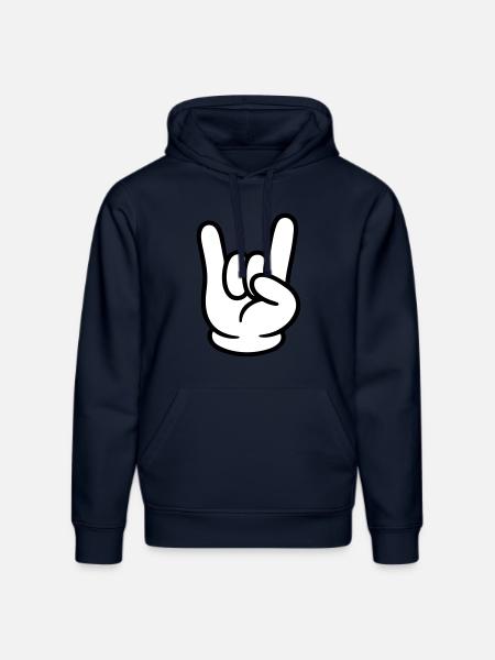 Hand Comic Party Sign - Stanley/Stella DRUMMER Unisex Organic Hoodie - french navy