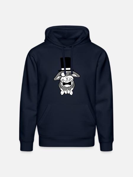 Mr. Bunny Gentleman Hoge Hoed Monocle Bril - Stanley/Stella Uniseks bio-hoodie DRUMMER  - navy