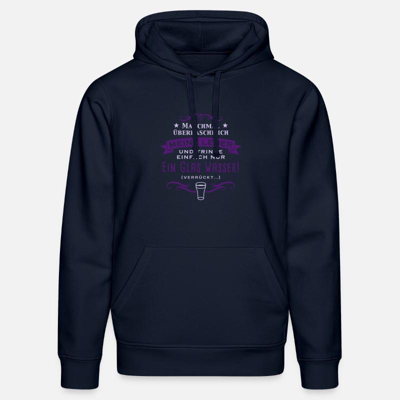 manchmal_uberrasche_ich_meine_leber_c_2c - Stanley/Stella Unisex Bio-Hoodie DRUMMER  - French Navy