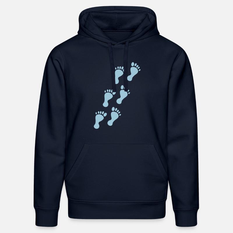 footprints - Sweat à capuche bio DRUMMER Stanley/Stella Unisexe - bleu marine